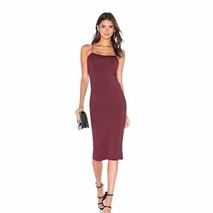 T by Alexander Wang Burgundy Midi Dress